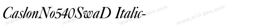 CaslonNo540SwaD Italic字体转换